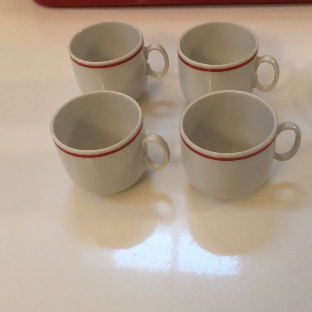 Vintage - set of 4 espresso cups and saucers - Picture 6 of 10